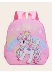 1 Cute Cartoon Style Mini Backpack Cute Unicorn Design School Bag Rainbow Color School Bag Kawaii Cartoon School Bag Girls Shoulder Bag School Bag