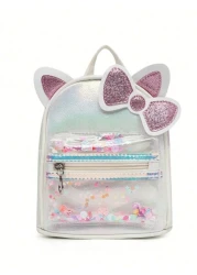 Sanrio Sanrio Sanrio Hello Kitty Backpack Portable For Travel Easy To Use Cute Cat Ears With Bows And Colorful Small Backpack Princess Bag Sweet And Cute Design Birthday Gift Party Gift Halloween Gift