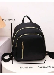 Nylon College Style Casual Backpack For Girls