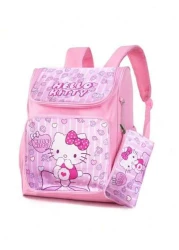 Sanrio Schoolbag With Pencil Case Waterproof School Student Backpack Cartoon Cute Bookbag Kawaii School Supplies Birthday Christmas Gift