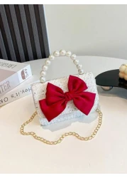 YP 2023 2024 New Cute Toddler Handbag Shoulder Crossbody Bag With Bow Decor And Coin Purse Accessory