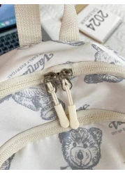 1pc Cartoon Kindergarten Zipper Closure Cute Backpack For Girls Suitable For All Seasons Daily Use Mini Bag For College Students