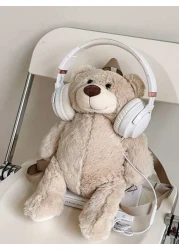 Fashionable And Cute Plush Bear Funny Backpack Cute Cartoon Backpack Plush Zipper Backpack The Best Backpack For Going Out And Taking Photos