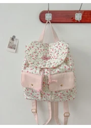 New Outdoor Travel Storage Mini Backpack For Girls Floral Pattern Lightweight School Bag