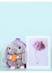 1pc Cute Plush Backpacks Cartoon Backpack Girl My Fashion Fluffy Backpacks Children Schoolbag Little Cartoon Book Bag