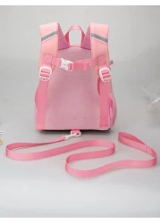 Cute Cartoon Bunny Kids Backpack For Girls Pink Shoulder Bag For Preschool Children