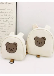 1pc Kids Cute Anti Lost Backpack Canvas Material With Leash