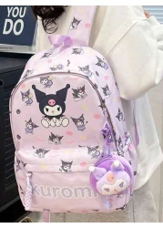 Sanrio 1Pc Cartoon Backpack Cute Daypack Kitty Cat Cartoon Anime Storage Bag Casual Travel Commute Knapsack Makeup Bag Cosmetic Bag Vacation Organizer Large Capacity Makeup Organizer Makeup Case For L