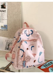 Cute Hundred School Shoulder Backpack Includes Pendant Flower Printed Backpack Kawaii Style Student Schoolbag Girls Travel Backpack Kids Backpacks