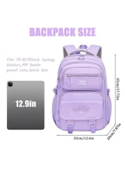 1pc Large Capacity Girls Backpack Casual Fashion Backpack 15 6 Inch Laptop Backpack School Bag With Luggage Strap Outdoor Traveling Bag Suitable For Teenage Girls School And Travel