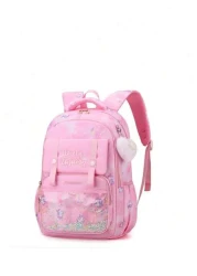 Large Capacity Shockproof Multi Layer Children s Backpack Waterproof Schoolbag With Pendant Decoration Printed Unicorn Pattern Shoulder Bag