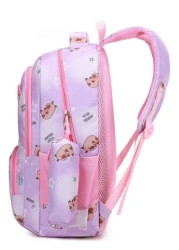 Capybara Student Backpack For Middle School And High School Girls With Camouflage Print Large Capacity Leisure Double Shoulder Bag For Primary School Students