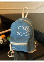 Sanrio حقيبة كتف براحة الكتف مصممة بطريقة حديثة، 2025 برودة التطريز القطة والقلب، حقيبة كتف جذابة بسعة كبيرة، عصري