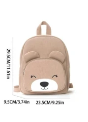 1 Piece Of Children S Cute Cartoon Bear Embroidered Backpack Large Capacity Multifunctional Corduroy Material Children S Backpack School Children S Backpack Suitable For Girls And Boys Kindergarten Pr