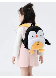 1pc Cute Penguin Plush Children s Backpack Suitable For 2 4 Years Old Boys And Girls
