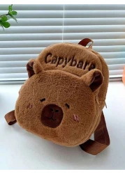 1pc New Cute Cartoon Bear Niche High Quality Material Backpack Zipper Opening And Closing And Fashionable New Bag The Bear Style Is Cute Adjustable Shoulder Straps Casual And Fashionable Very Suitable