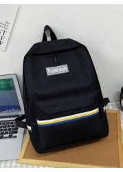 حقيبة ظهر بسحاب نايلون ذات تصميم عصري بلون متباين ذات سعة كافية، مناسبة لجميع المناسبات، خفيفة الوزن للسفر، م