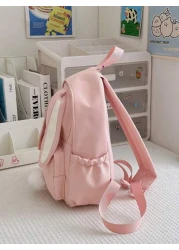 قطعة واحدة حقيبة ظهر طالب جديدة ذات تصميم أذن الأرنب جذاب متعدد الاستخدامات من النايلون مقاوم للماء سعة كبيرة