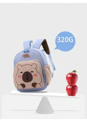 1pc Zipper Closure Fashion Cartoon Cute Capybara Backpack Suitable For Any Occasion Travel Backpack Comfortable And Adjustable Shoulder Straps Meet Basic Storage Needs Suitable For Outdoor Play Commut
