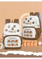 Capybara Backpack For Elementary School Boys Girls Lightweight Large Capacity Backpack For Middle High School Students