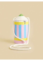 قطعة واحدة حقيبة كتف وحقيبة جسم بشكل قلم رصاص كرتوني إبداعي للأطفال البنات