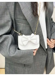 حقيبة كتف وحقيبة متقاطعة فريدة التصميم ذات تصميم فتاة شريطي، بسيطة وشيك