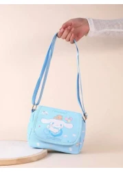 Sanrio 1pc Sanrio Kids Cartoon Phone Wallet Coin Purse Key Holder Bag KT Big Ear Dog Kumikko Cute Shoulder Crossbody Bag