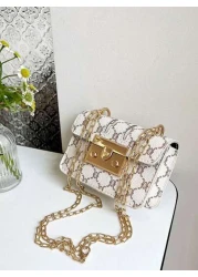 1pc Pu Fashion Retro Mini Fashion Coin Small Square Bag Versatile Niche Design Stylish Shoulder Messenger Bag Comfortable Shoulder Strap For Playing Smooth Long Style Versatile And Not Picky Suitable