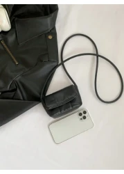 Mini Children Simple Solid Color Flap Crossbody Bag