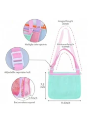 1pc Mesh Beach Bag Kids Shell Storage Bag Beach Shell Bag For Boys And Girls Swimming Accessories Suitable For 3 12 Years Old Children The Bag Runs Small Suitable For 2 12 Years Old Kids