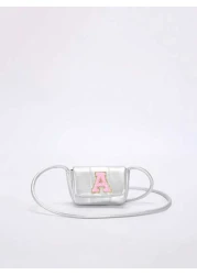 1pc Mini Messenger Bag Pu Flip Top Opening And Closing New Sweet And Fashionable Letter Handbag Small Bag For Girl Simple Small Square Bag Versatile Shoulder Messenger Bag Smooth And Comfortable Shoul