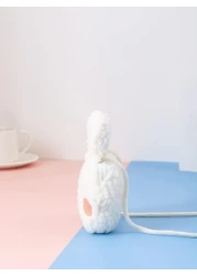 1pc Adorable Plush Mini Crossbody Bag Cute Animal Cartoon Design Lightweight Soft Bunny Bear Shapes Perfect Gift For Kids