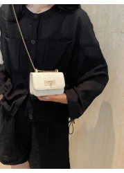 Stylish Woven Fashion Minimalist Small Square Shoulder Crossbody Bag For Girls Casual