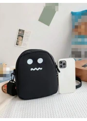 1 حقيبة كروسبودي موضة ، لون أحادي ، حقيبة أطفال كاجوال مربعة صغيرة، حقيبة كتف، محفظة للهاتف ، محفظة للتغيير ، ت