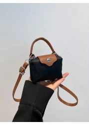 1pc New Cute Girl Niche High End Nylon Mini Crossbody Bag And Fashionable New Bag High End Solid Color Matching Suitable For Daily Shopping Youthful Girl Style Can Be Cross Body Shoulder Strap Is Adju