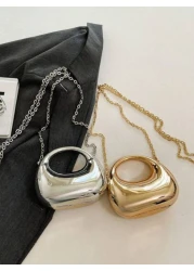 1 Mini Solid Color Diagonal Shoulder Bag Made Of Acrylic Material With A Korean Style Fashion Simple And Fashionable The Large Capacity Button Is Suitable For Girl And Is The Best Choice For School Sh