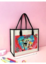 THE POWERPUFF GIRLS THE POWERPUFF GIRLS Tote Bag For Lipstick Brush Skincare Mobile Phone Coin Small Items For Home Gift Vacation And Festival Halloween Christmas Multifunctional Use For Travel Storag