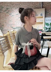 New Fashionable Lace Top Handle Crossbody Mini Moon Hard Shell Accessory Bag Small Women s Purse Suitable For Lipstick Coins Keys