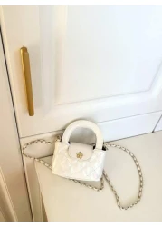 Cute Square Shaped Shoulder Bag For Baby Girls PU Leather Fashion Mini Crossbody Bag Versatile