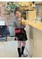 New Fashion Mini Cloud Shape Bow Decor Handbag Super Small Square Crossbody Bag Lipstick Pouch Evening Party Bag