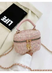 1pc Bucket Bag Diamond Bag High End Parent Child Handbag Fashionable Personalized Multifunctional Bag Cartoon Cute Flower Sequin Chain Handbag Niche Design Shoulder Crossbody Suitable For Shopping Tra