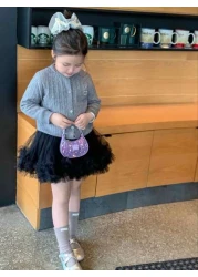 Fashionable Sparkling Mini Handbag Cute Crossbody Bag Adorable Mini Shoulder Bag Essential Holiday Gift