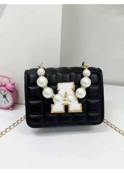 1pc Letter Handbag Pu Magnetic Closure Cute And Simple Niche Style A Variety Of Styles With Sufficient Capacity Metal Chain Shoulder Strap Fashionable And Versatile Suitable For Daily Outings And Shop
