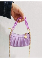 Children s Cloud Shaped Ruched Bag Girls Crossbody Bag For Festival Gift Fashionable Princess Shoulder Bag For Little Girls Coin Purse