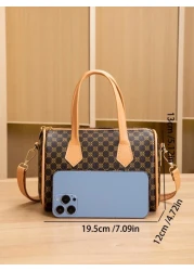 1 حقيبة كتف جديدة بطراز كلاسيكي رجعي للبنات، حقيبة متنوعة الاستخدامات مناسبة للتنقل اليومي