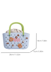 قطعة واحدة حقيبة تسوق شبكية من السيليكون بتصميم جديد وأنيق، سلة تسوق كاجوال