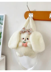 Cute Fruit Doll Tote Bag Cartoon Crossbody Bag Cartoon Cute Tote Bag Fluffy Faux Fur Shoulder Purse Small Shoulder Bag Crossbody Bag