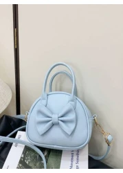 حقيبة يد مع سحاب من البولي يوريثان بشكل فراشة وألوان حلوة أميرية على الطراز الكوري والفرنسي، تصميم فريد ومميز