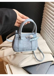 1pc Sweet Handbag Pu Magnetic Opening And Closing New Garden Bag Mini Cute Shoulder Messenger Bag Female Niche High End Small Hand Held Comfortable Shoulder Strap Suitable For Daily Travel And Shoppin