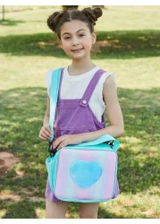 Holographic Lunch Bag Rainbow Thermal Insulated Bag Outdoor Picnic Bento Box Takeaway Bag Simple Shoulder Bag For Girls